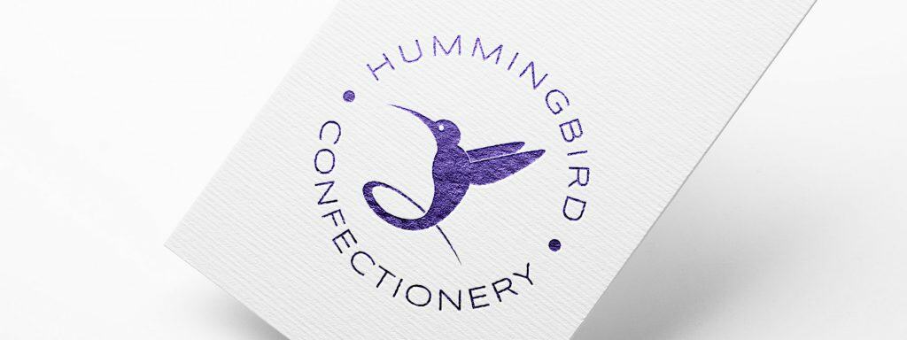 luxury chocolate logo hummingbird emblem design