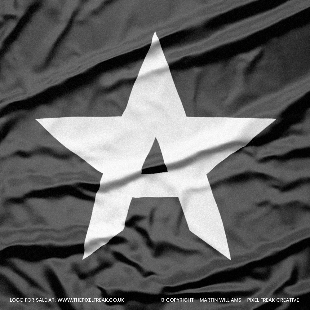 A logo concept combining a star with an A