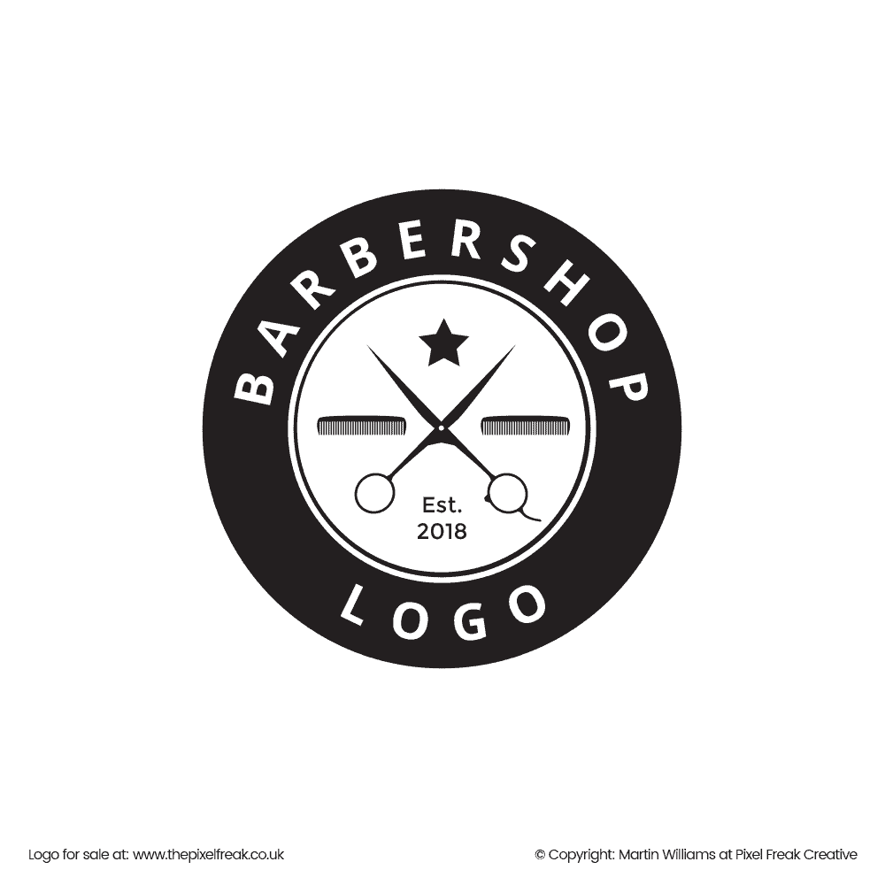 Barber Shop Logo for Sale