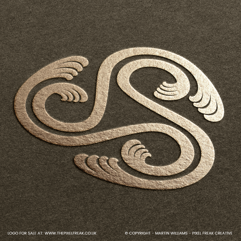 Clean flow wave logo for lifestyle and apparel brands