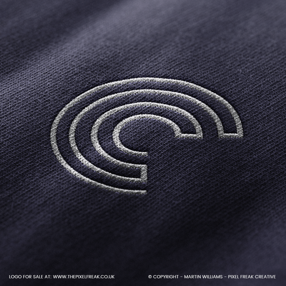 C letter logo used by a construction company depicted on work wear