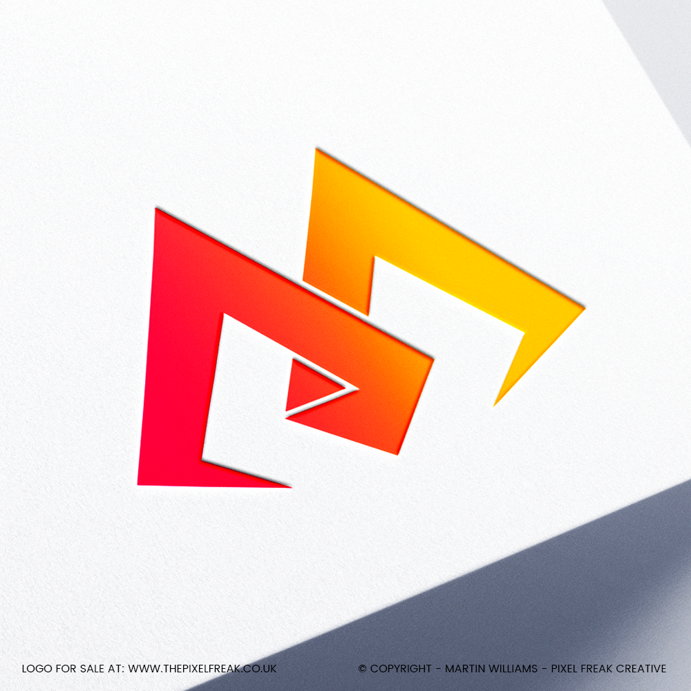 company logo incorporating m letterform