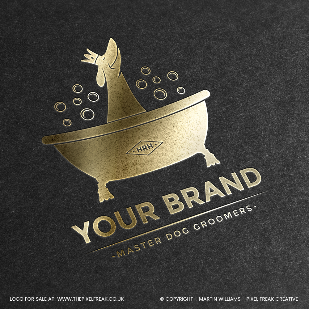 dog grooming logo concepts for sale
