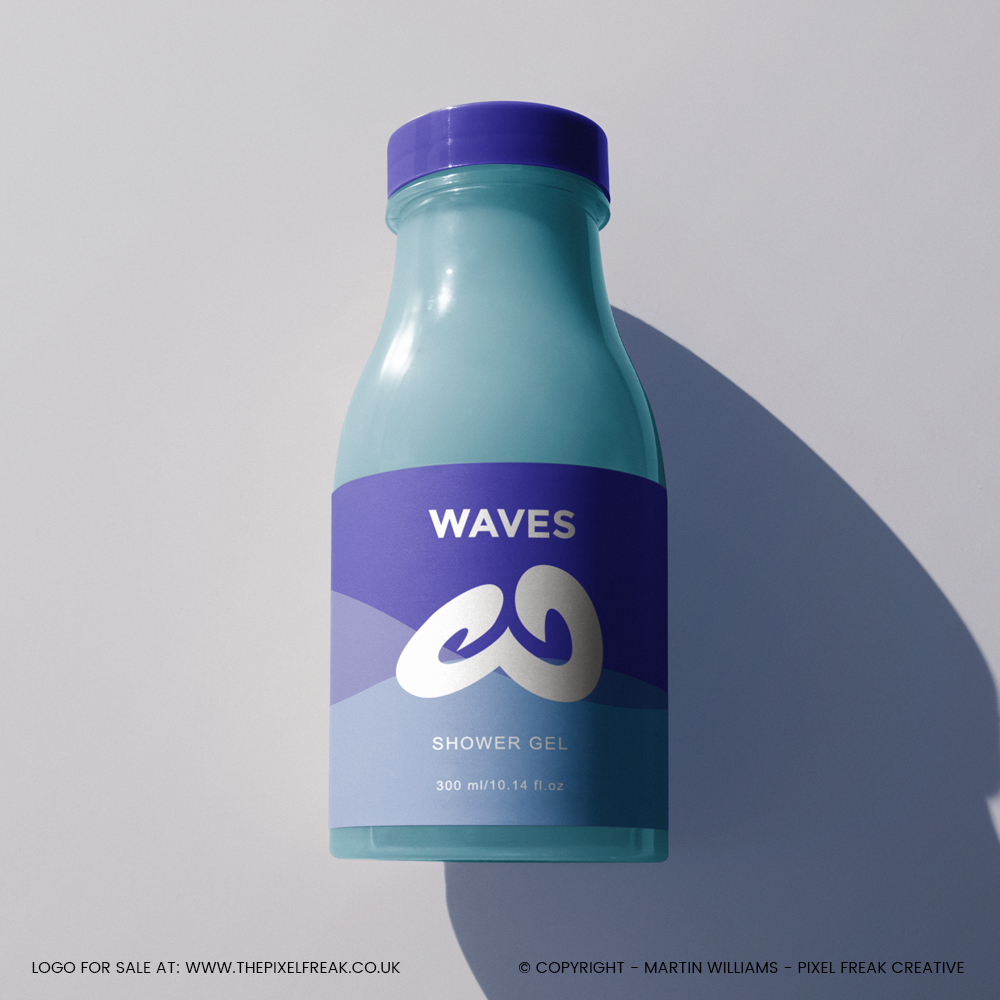 W concept suitable for a waves, sea or ocean related brand
