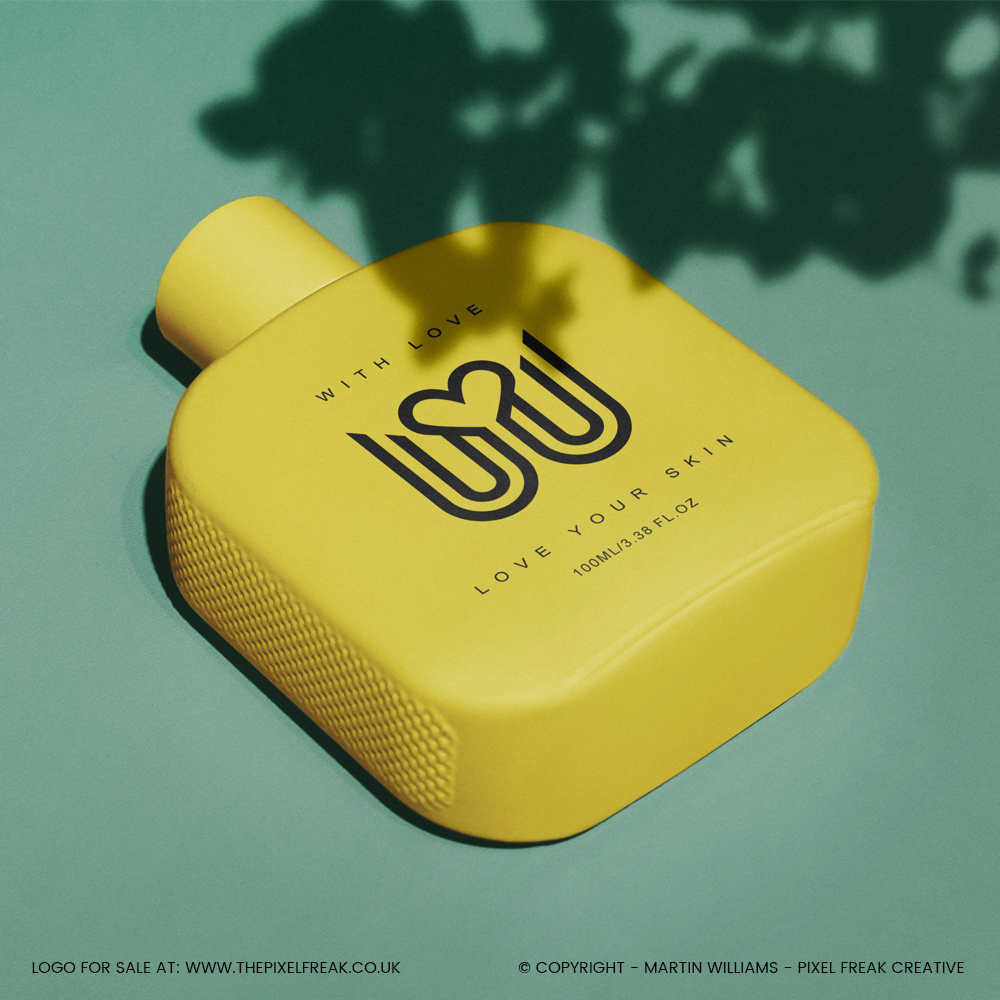 w logo concept with a heart