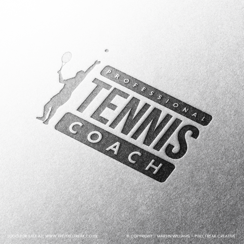 Buy a professional tennis coach logo