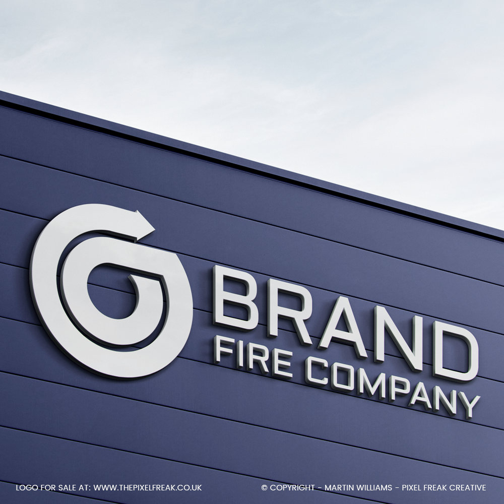 Fire hose reel logo design