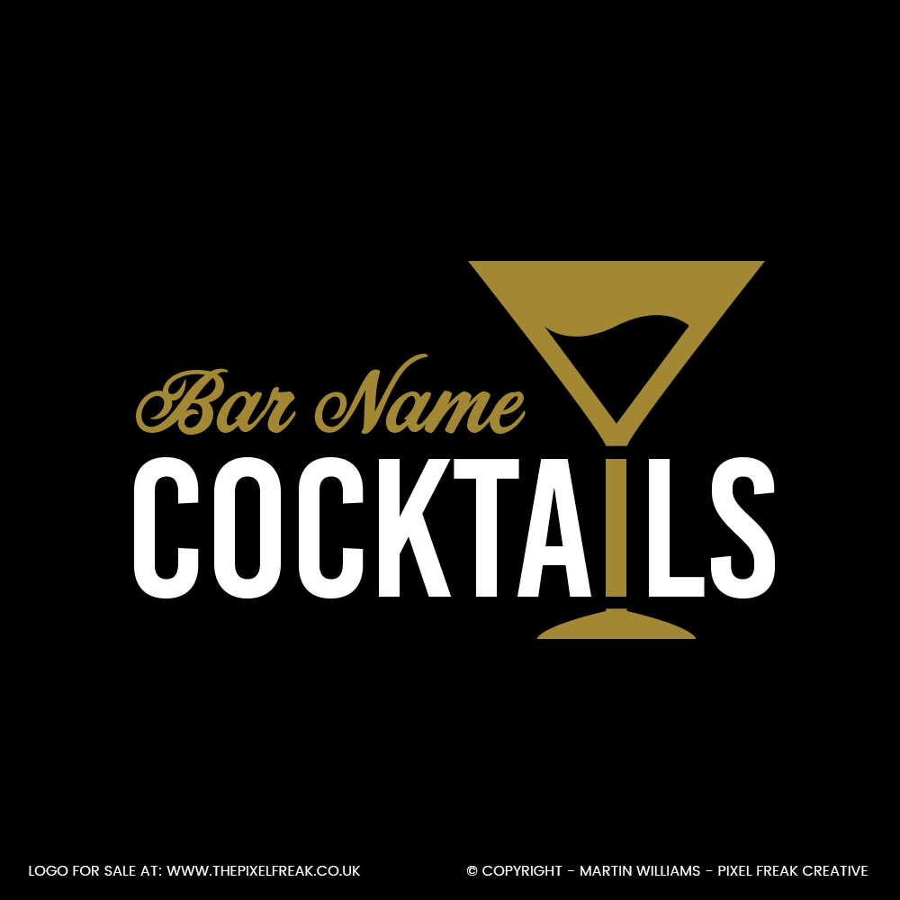 cocktail bar logo concepts