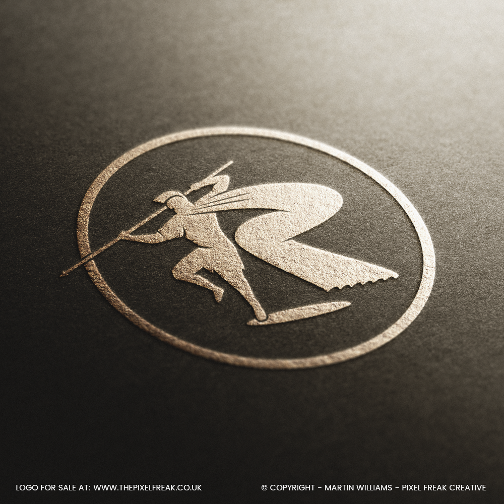 gladiator gold embossed mockup