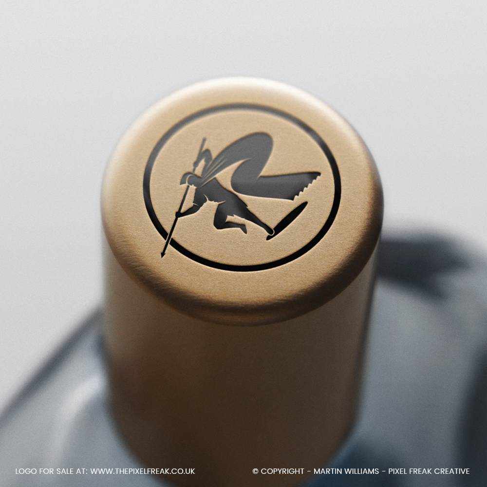 gladiator mockup on bottle top