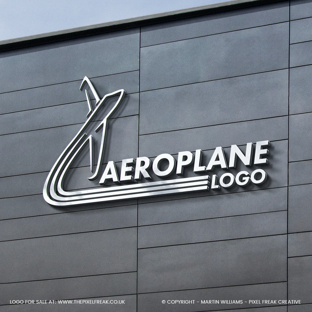logo concept featuring a dynamic aeroplane element