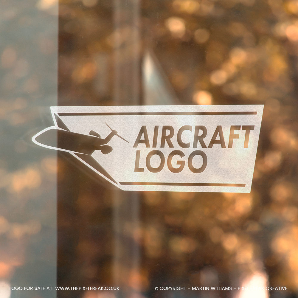 logo design featuring an aircraft emblem