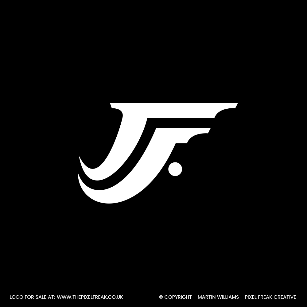 JF logo monogram design for fashion brands