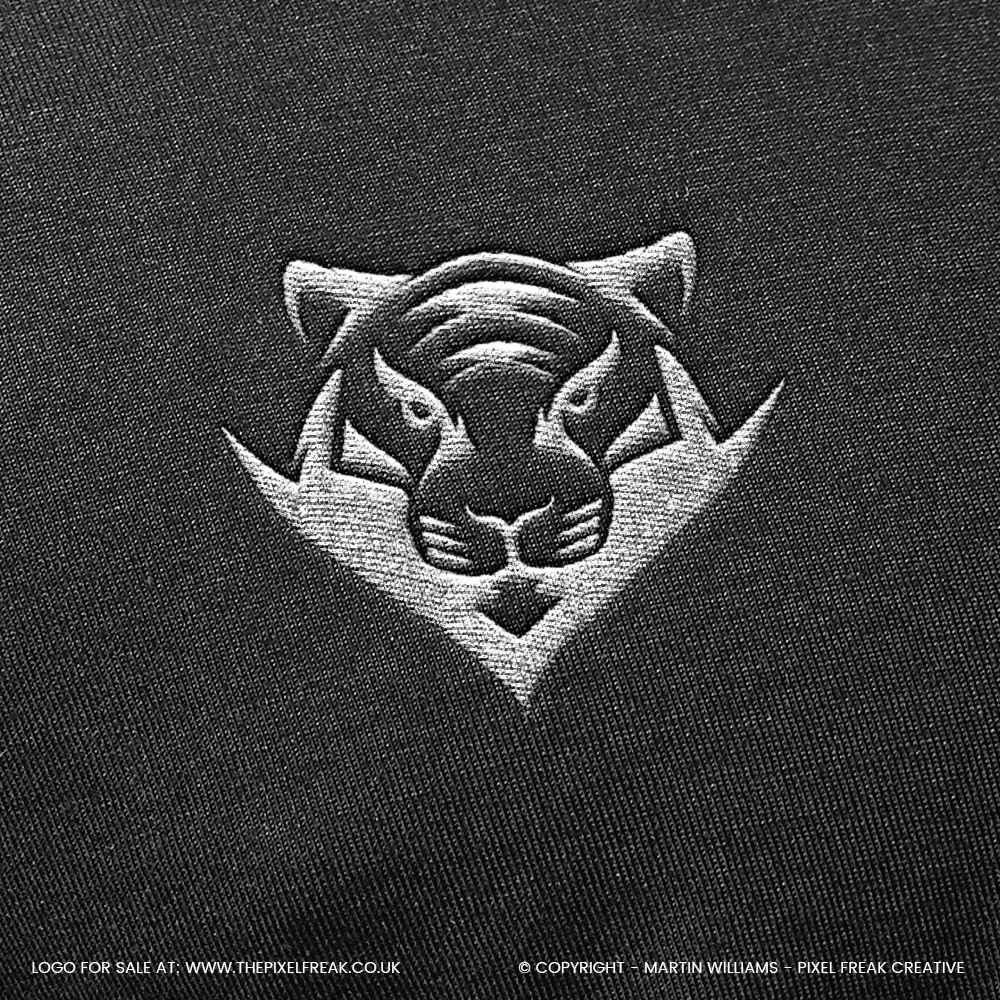 Tiger head logo on a t-shirt