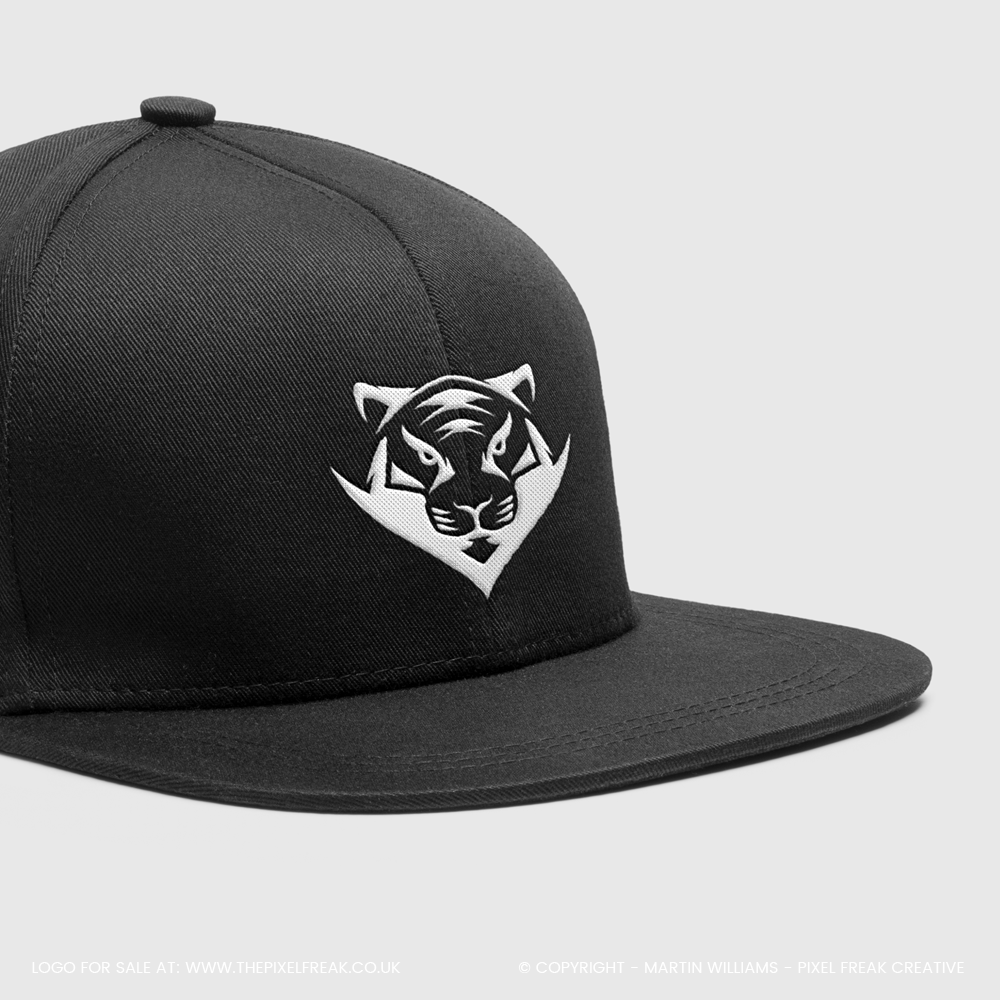 tiger logo shown on a snap back cap