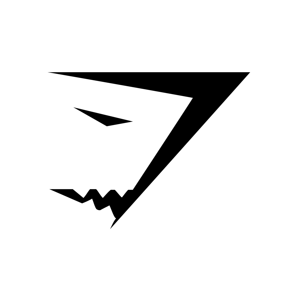 The world-famous Gymshark logo, an example of impactful and professional logo design by Martin Williams.