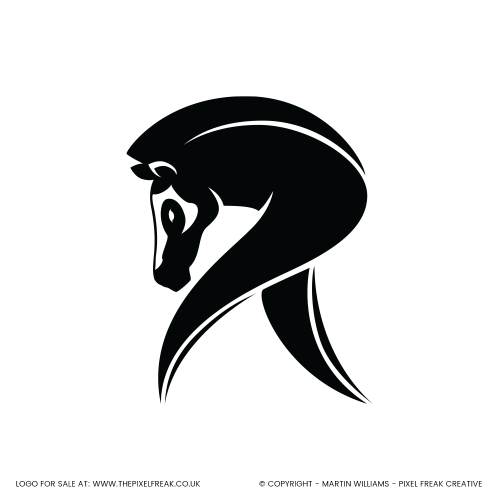 Letter R Horse Logo
