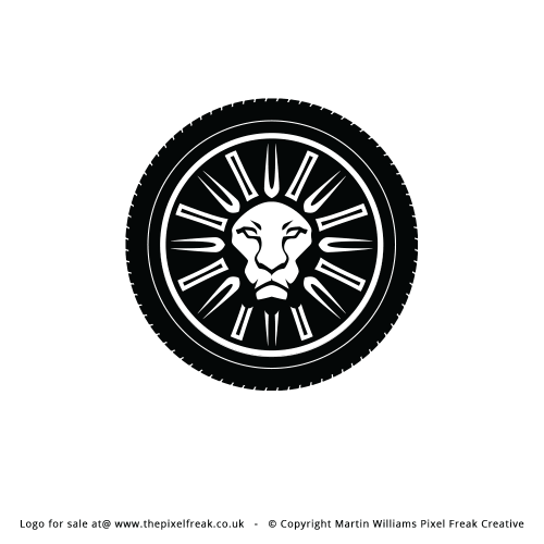 Lion Car Wheel Logo Design